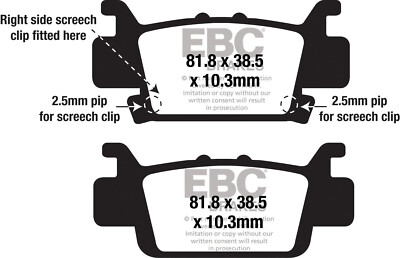 EBC 2021 Honda SXS10S2XD Talon 1000X Fox Live Valve FA7034SV BRAKE PADS