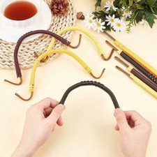 Adjustable Bendable Dobin Handle for baskets pots, plates or purses Woven Yellow