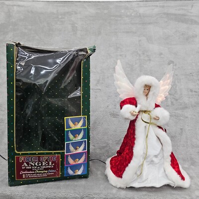 Bradford Fiber Optic Angel Continuous Changing Colors 14'' Tree Topper/Tablepiece