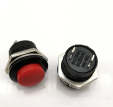 6Pcs Mini 12mm Waterproof Momentary ON/OFF Push Button Round Switch