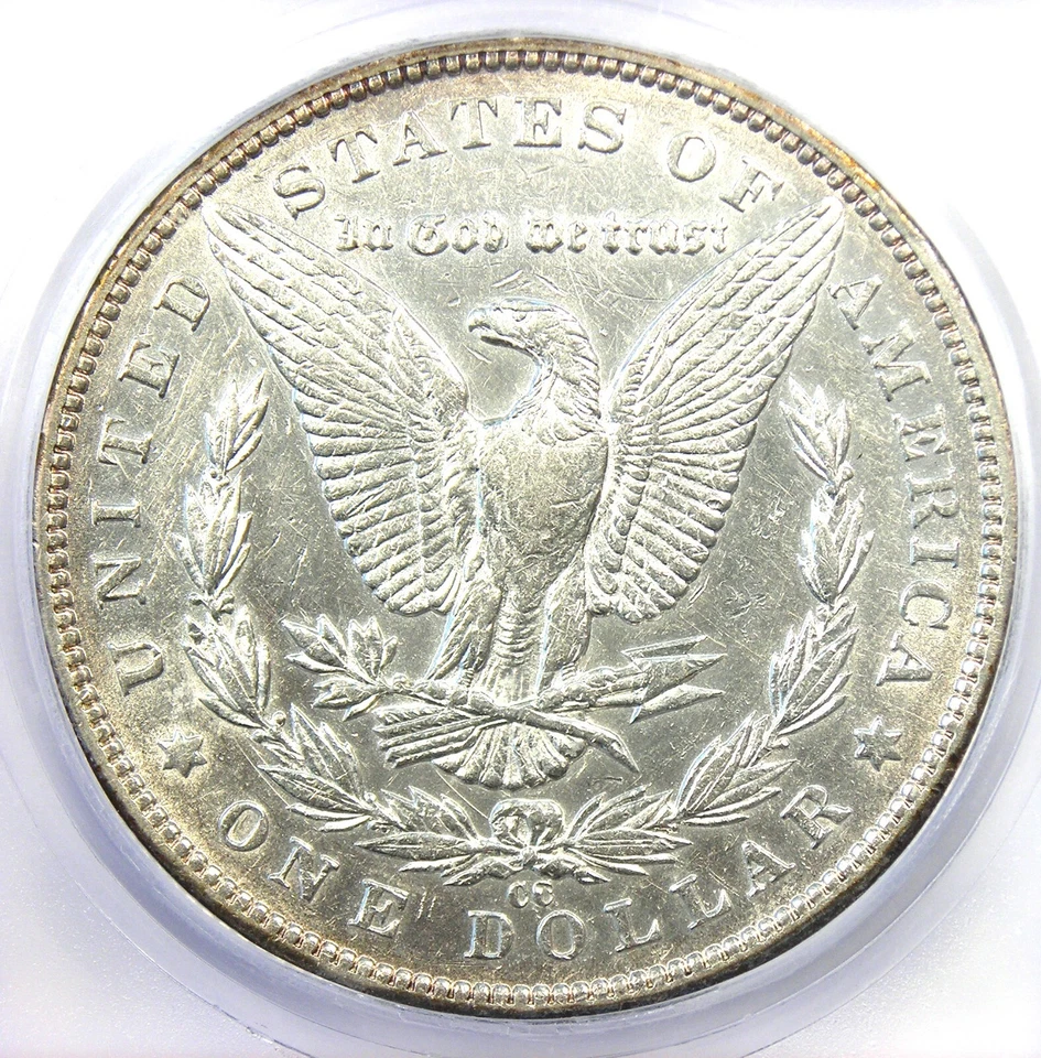 1892-CC Morgan Silver Dollar $1 Carson City Coin - Certified ICG AU50 Details - Image 4 of 4