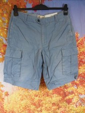 Blue Harbour Marks and Spencer blue cotton Cargo Shorts. UK men's size 34 W34