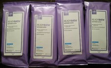4 Pack Ready Bath Bathing Cloth 32 Total Towelette Camping Travel Fragrance Free