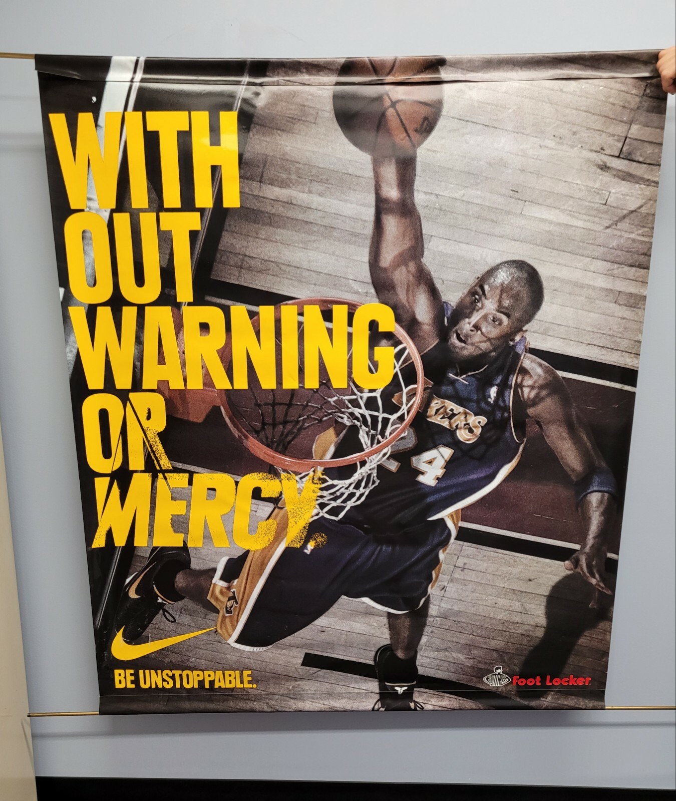 Kobe Bryant Nike Footlocker Window Banner RARE 5'x4' Heavy Vinyl Coated |  eBay