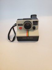 Polaroid SX-70 OneStep White Rainbow Land Camera W/ Strap Vintage Untested