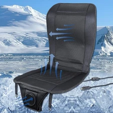 Cartman Premium Tech Cooling Car Seat Cushion - Black 12V Adjustable Temperature