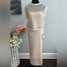 Steve Madden Ladies Crochet Top Skirt Size XS