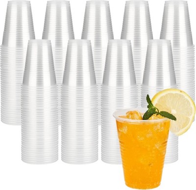 Party 7 oz Plastic Drink Cups 500 Pack - Clear Disposable Water Cups