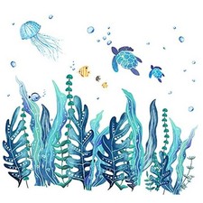 5 Sheets Ocean Sea Turtle Wall Decals Stickers Under The Sea Classic Style