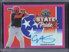 2021 Pro Set Metal - 1989 Pro Set Base Auto Rainbow Pink Cooper Kinney #/20