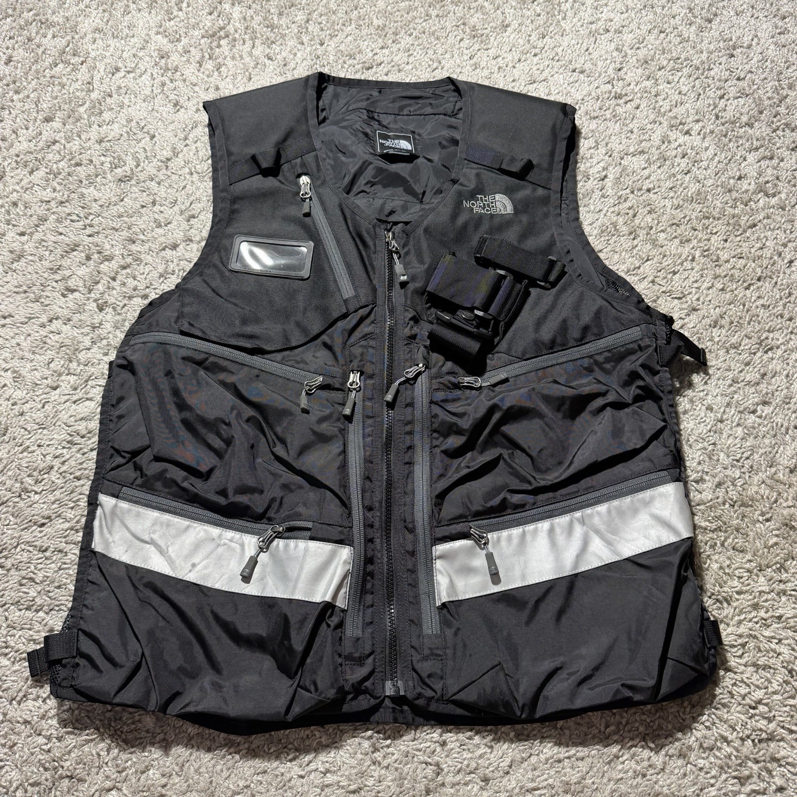 North Face Powder Guide Vest Full Zip Buckles Tech Ski Retro Tactical Large Y2k