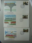 GB FDC 1985 Steam Railway Trains Fleetwood 5 different s/s covers Bureau cancel
