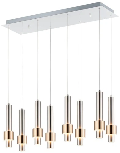 ET2 Reveal 32"W Nickel Brass Linear LED Multi-Light Pendant - Picture 1 of 6