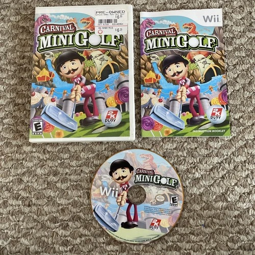 Carnival Games: Mini-Golf (Nintendo Wii, 2008) Complete w/ Manual - Tested