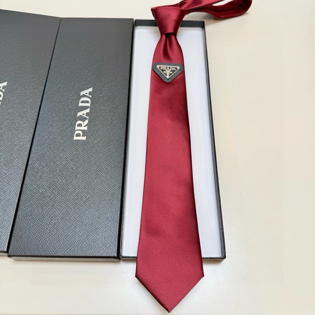 PRADA バーガンディ ネクタイ PRADA Red Tie Ties for Men for sale | eBay