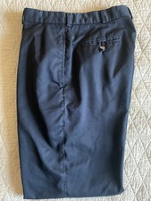 Polo Ralph Lauren Vintage Pleated Front Polyester Gabardine Pant in Navy Size 32