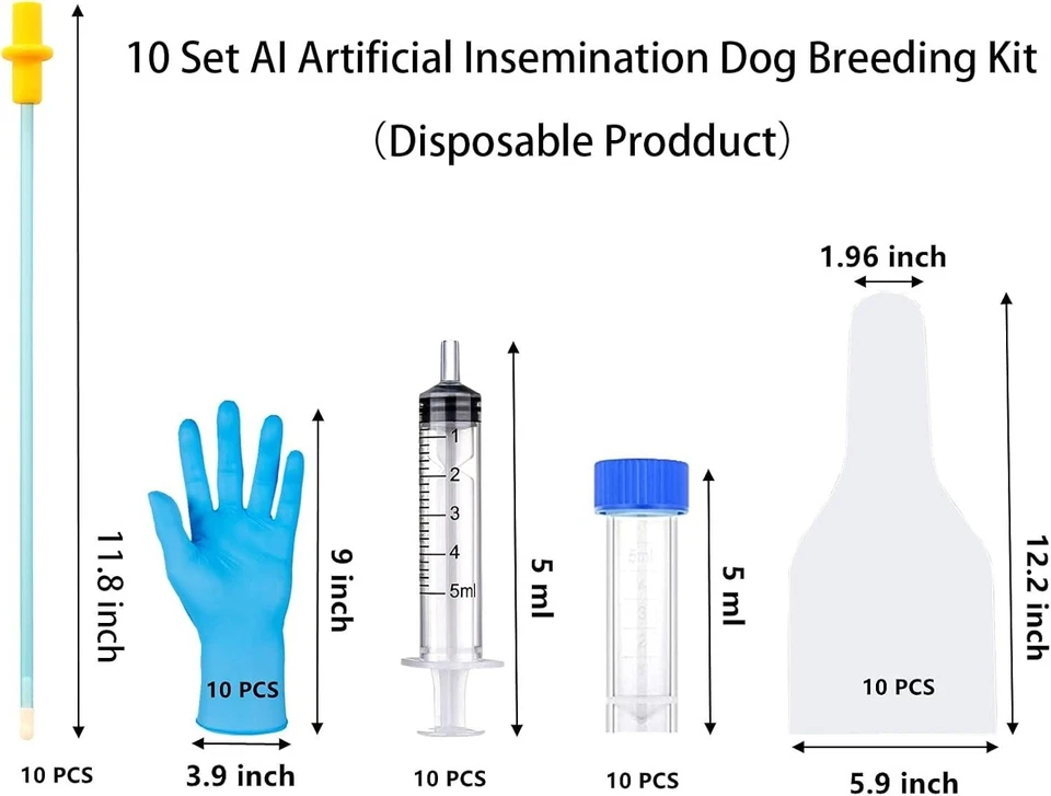 10 Set AI Artificial Insemination Dog Breeding Kit, Canine Breeding Kit, Dog Ins - Image 2 of 4