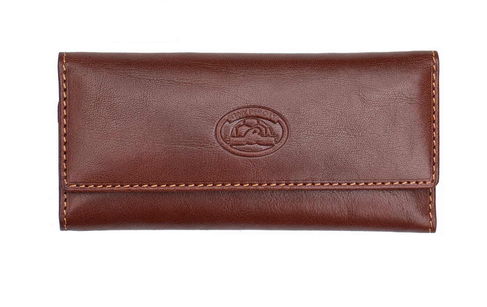 Tony Perotti Italian Brown Leather 4 Ring Key Case Holder  New