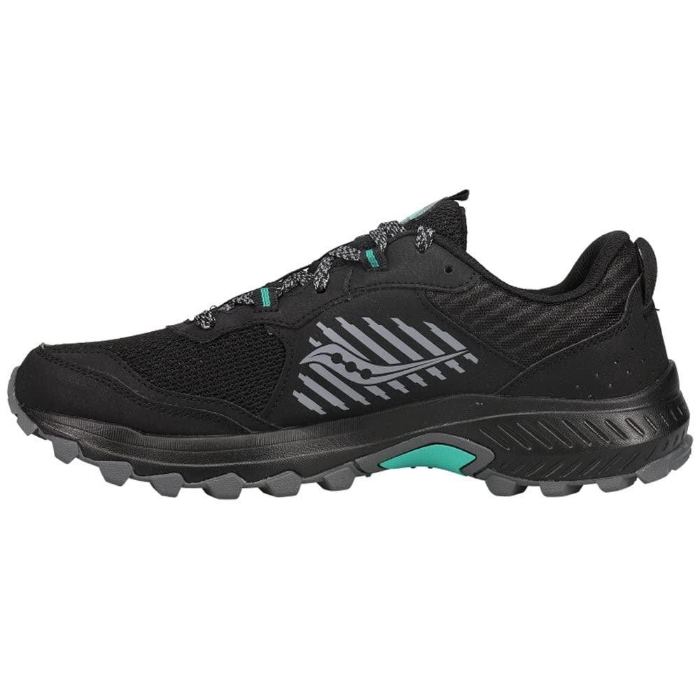 Saucony Excursion TR15 Trail Running Shoe, Womens, Black/Jade thumbnail 5