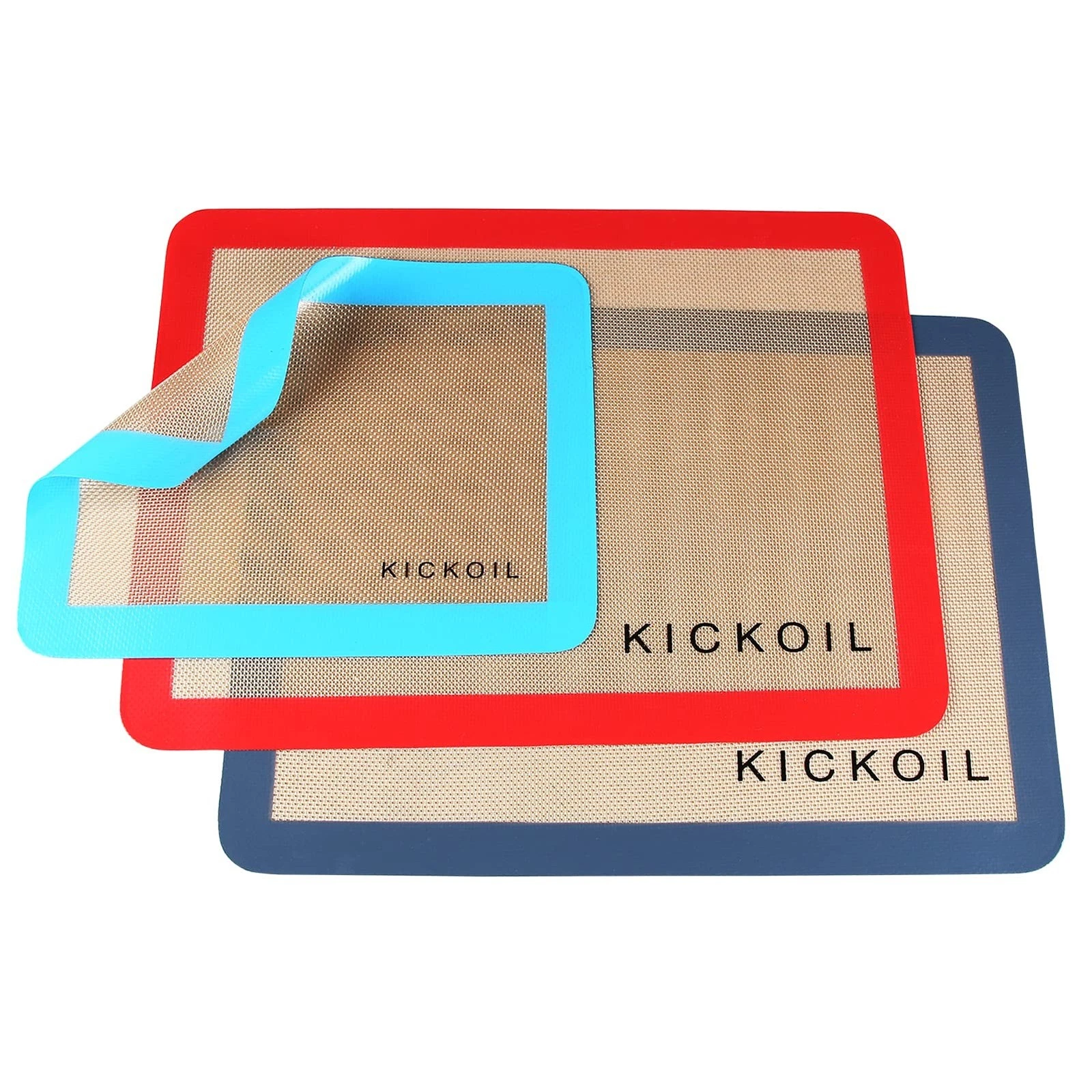 Silicone Baking Mat Large Baking Mat Set of 3-2 Half Sheets 16.5" x 11.6" +1 ...
