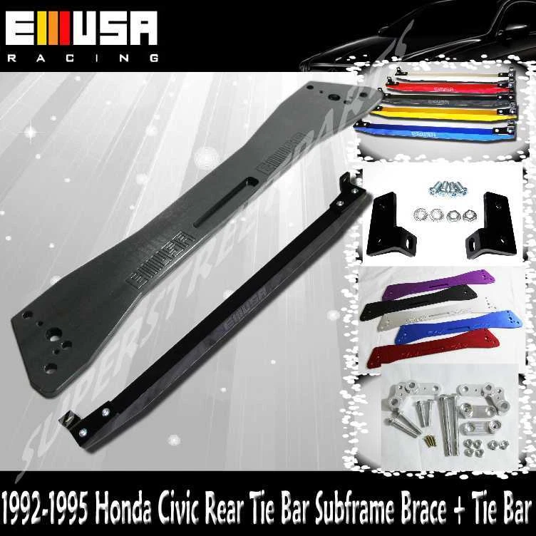 Rear Lower Control Arm+Tie Bar+Subframe Bar for 92-95 Civic 93-97 del Sol  BLACK - Изображение 2 из 4