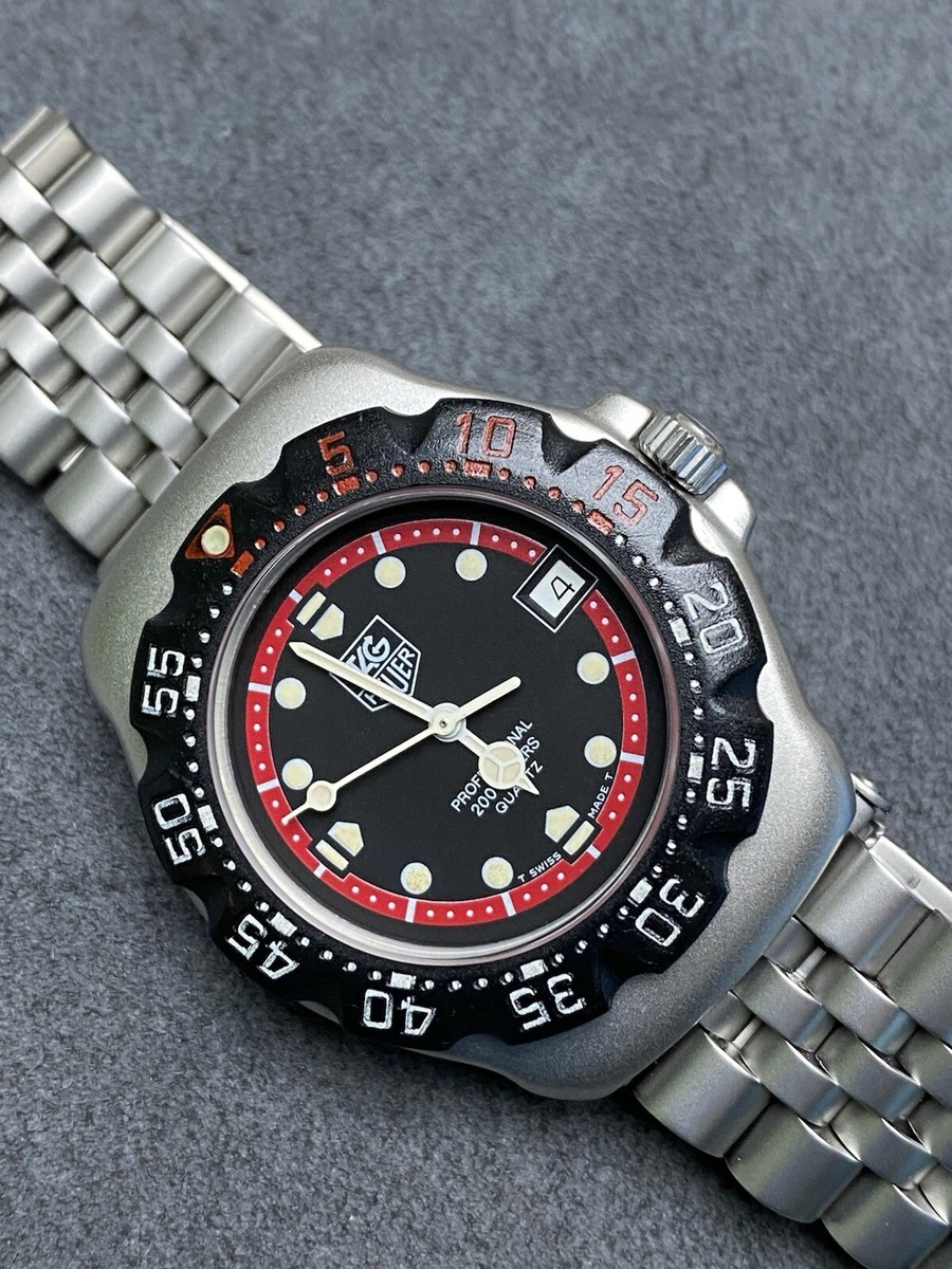 TAG HEUER タグホイヤー WA1214 👌 TAG Heuer Formula 1 F1 WA1214 Watch Men 34mm Black Red