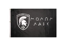 3x5 Embroidered Molon Labe Come & Take It 600D Nylon Flag 3 clips