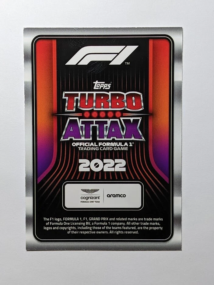 Topps Turbo Attax F1 2022 Sebastian Vettel #288 Aston Martin - Record Breakers - Image 2 of 2