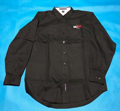 NEW! Port Authority Button Down Long Sleeve Shirt  - U.S. Reel - Black - Medium