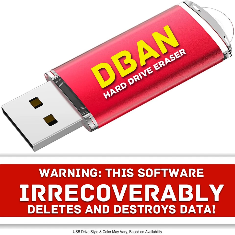 DBAN Hard Drive Eraser Bootable USB - Nuke, Remove, Destroy, and Disk Wiper NEW - Image 2 of 4