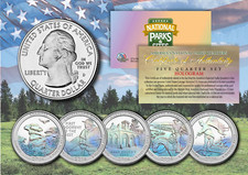 2016 America The Beautiful HOLOGRAM Quarters U.S. Parks 5-Coin Set w/Capsules