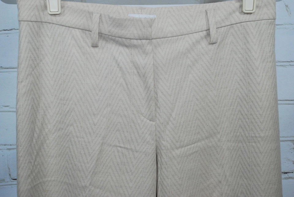 Gunex for Brunello Cucinelli Ivory/Off White Wide Leg Wool Dress Pants Size 6 - Image 2 of 4