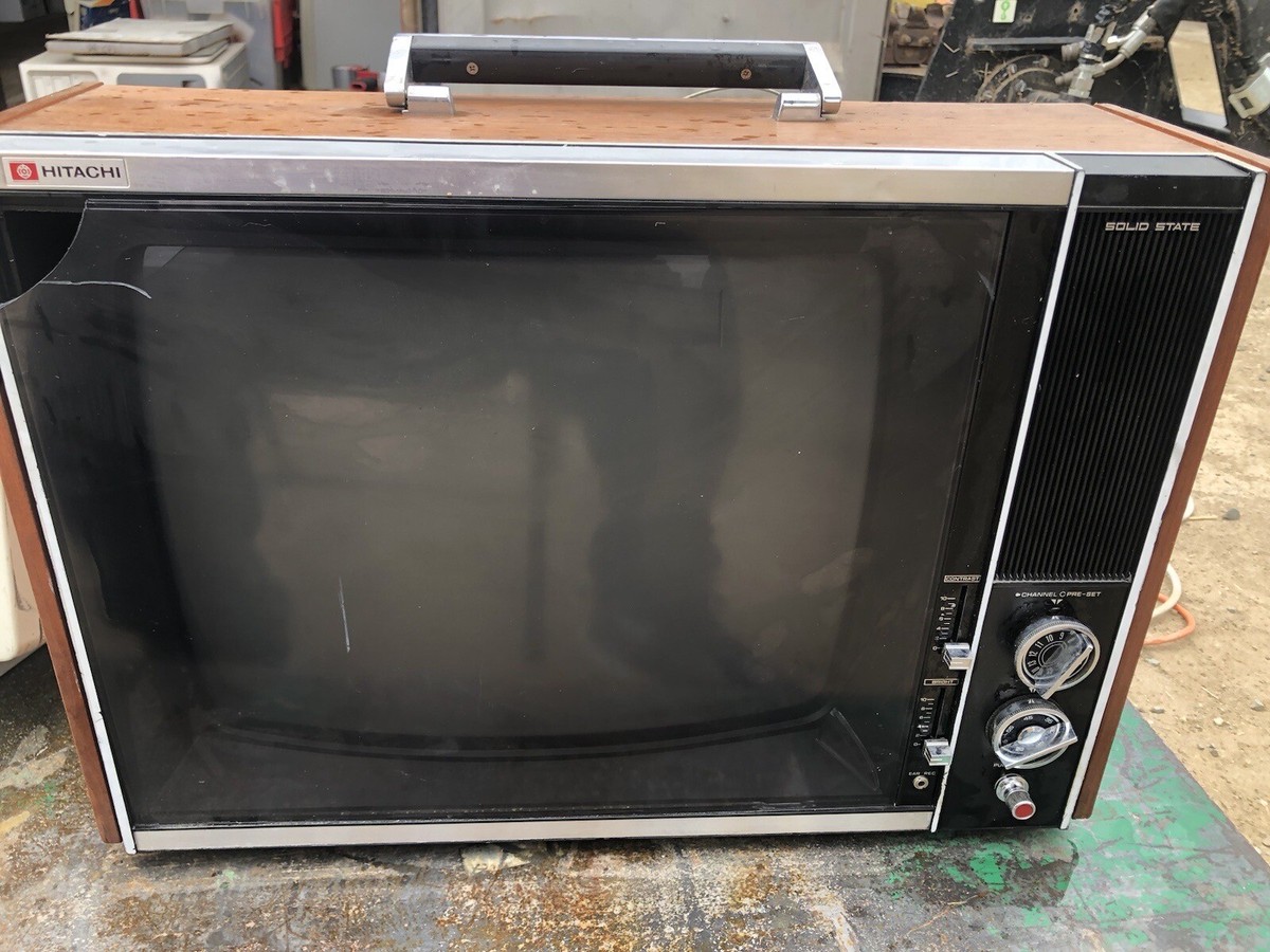 VINTAGE HITACHI SOLID STATE SU-85 TELEVISION | eBay