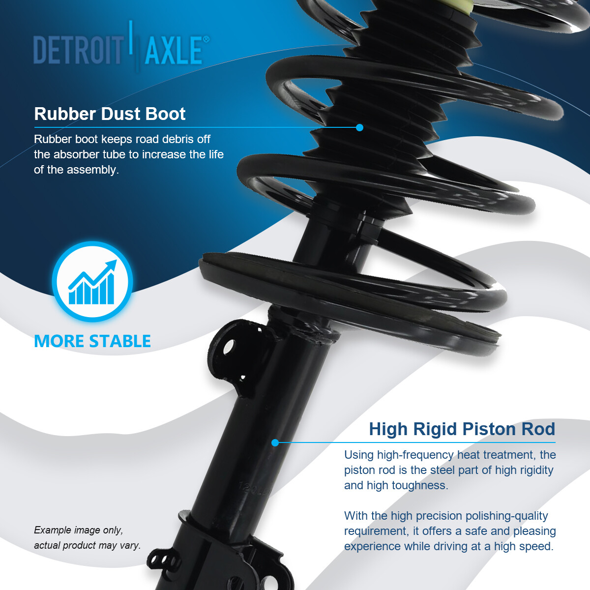 Front Driver Side Complete Strut Assembly Voyager Caravan Detroit 