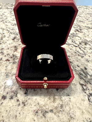 Cartier Love Ring Wedding Band in Platinum Size EU 61 US