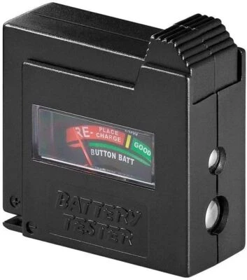 Batterie Akku Tester AAA Mignon AA Micro Knopfzellen Baby C Mono D 9V Block