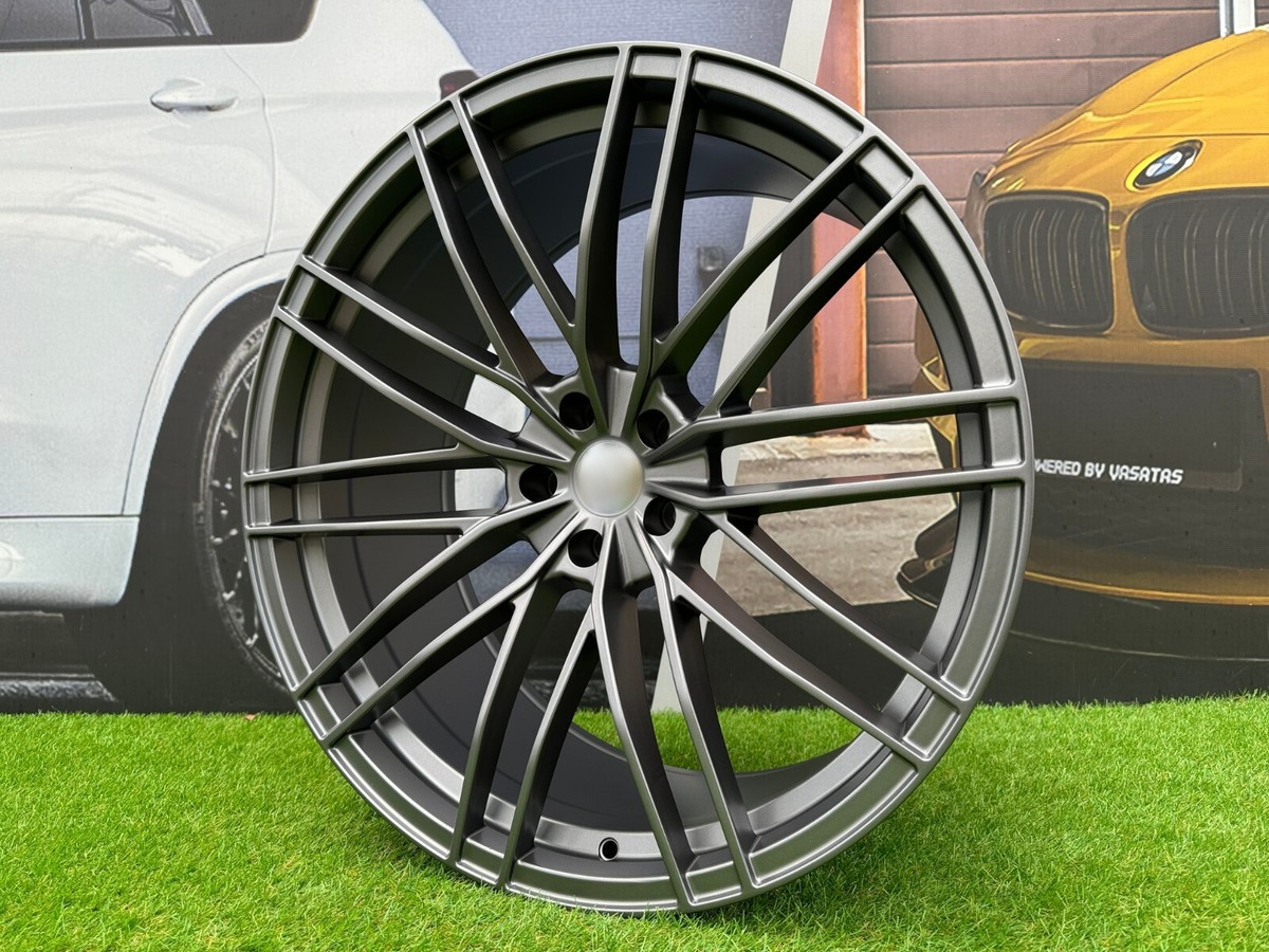 4 x 22 Inch 5x112 ABT Style Grey Polished Wheels: Fits For Audi Q7 