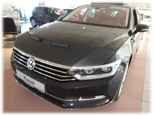 CAR HOOD BRA fit Volkswagen VW Passat B8 2014- NOSE FRONT END MASK TUNING - Picture 3 of 4
