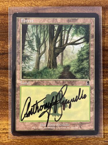 MTG✨Artist Signed FOREST ARTIST PROOF✨Odyssey LP Land 2001 T. Szczudlo Art - Picture 2 of 3