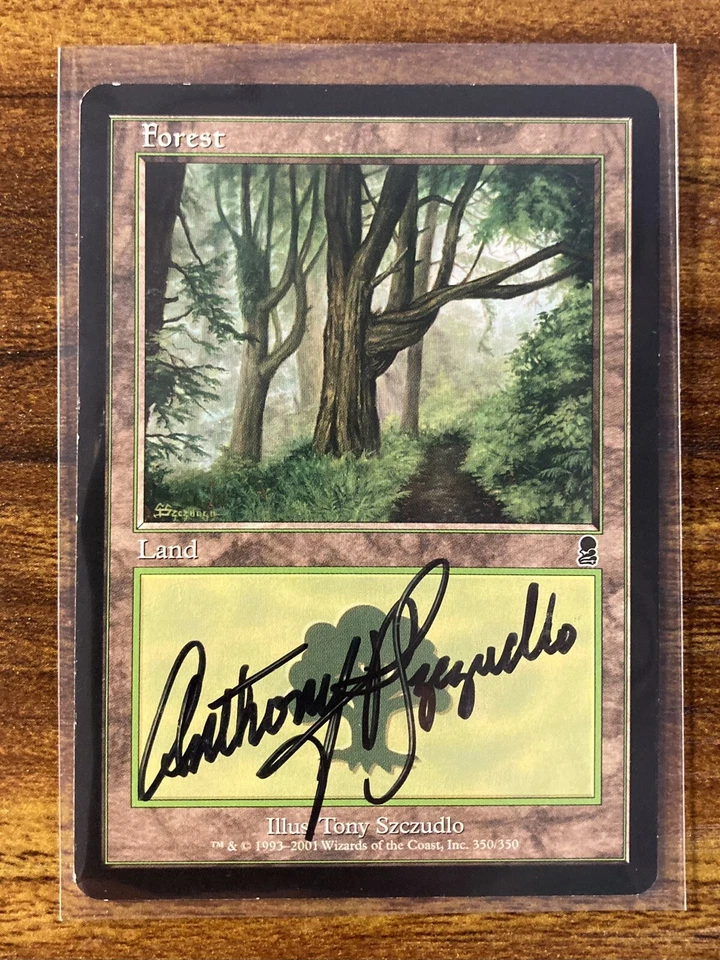 MTG✨Artist Signed FOREST ARTIST PROOF✨Odyssey LP Land 2001 T. Szczudlo Art - Image 2 of 3