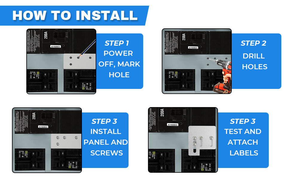 Generator Interlock Kit For Square D QO & Homeline 150 & 200 Amp  Panels
