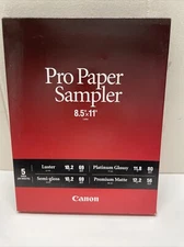 Canon Pro Paper Luster Sampler Pack 8.5 x 11" - Total 20 Sheets #8657B012