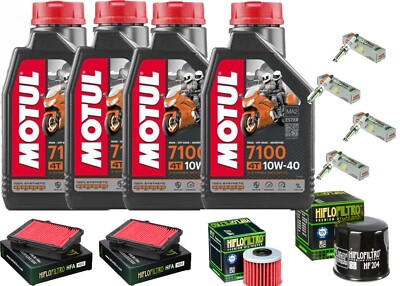 Inspektion Honda Africa Twin 1000 DCT 2016 2017 7100 10W40 Filter Hiflo Kerzen