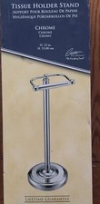 Gatco 1436 Chrome 22"H Single Bar Floor Standing Tissue Paper Stand. W 8 Inch.