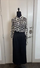 Handmacher Sport Women's Vintage Skirt Brown And Black Wool Blend Size 8