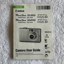 Canon PowerShot SD300 SD200 Digital Camera Manual User Guide English 2004