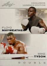 FLOYD MAYWEATHER JR * MIKE TYSON DUO 2022 LEAF #FM-MT MINT BOXING CARD
