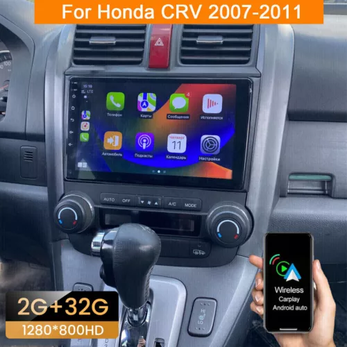 Apple Carplay For Honda CR-V 2007-2011 Android Car Stereo Radio GPS Navi WIFI - Picture 1 of 20