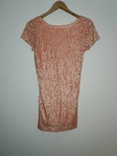 RUBBER DUCKY DRESS SIZE MEDIUM 12 14 PING FULL SEQUIN PLUNGE BACK CLUB SS311