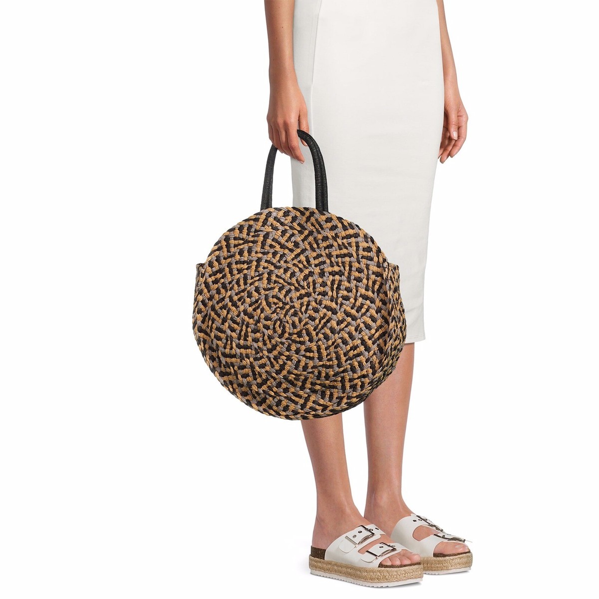 Tru Women's Time And Tru Beach Bag Plastic Tote Bag Time And